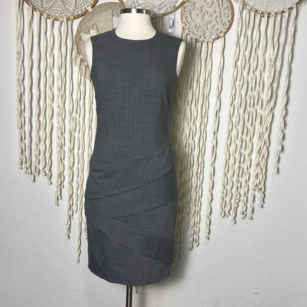 Piazza Sempione Charcoal Layered Midi Dress